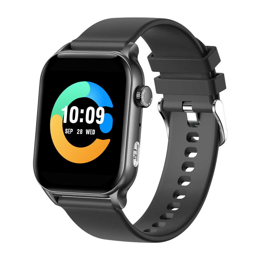 COLMI P78 Smartwatch 1,96 Zoll Outdoor-Sport Fitness 3 ATM wasserdicht Schwarz