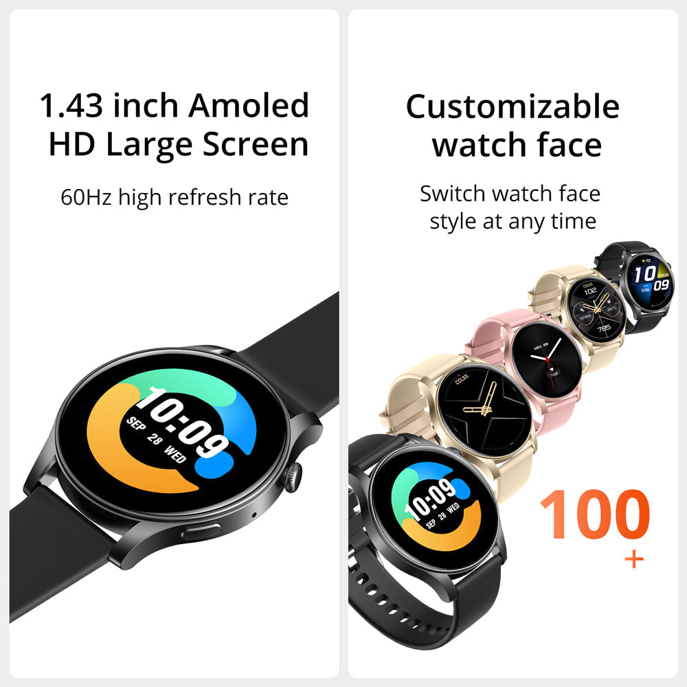 Colmi V73 Smartwatch mit großem AMOLED-Bildschirm und anpassbaren Hintergrundbildern