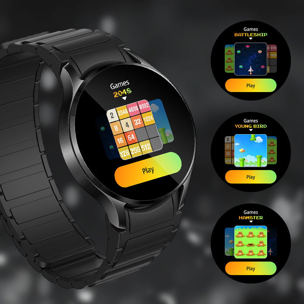 Colmi i28 Ultra Smartwatch mit integrierten Spielen, fortschrittlicher Gesundheitsüberwachung, 10-tägiger Akkulaufzeit und IP68-Wasserdichtigkeitsklasse.