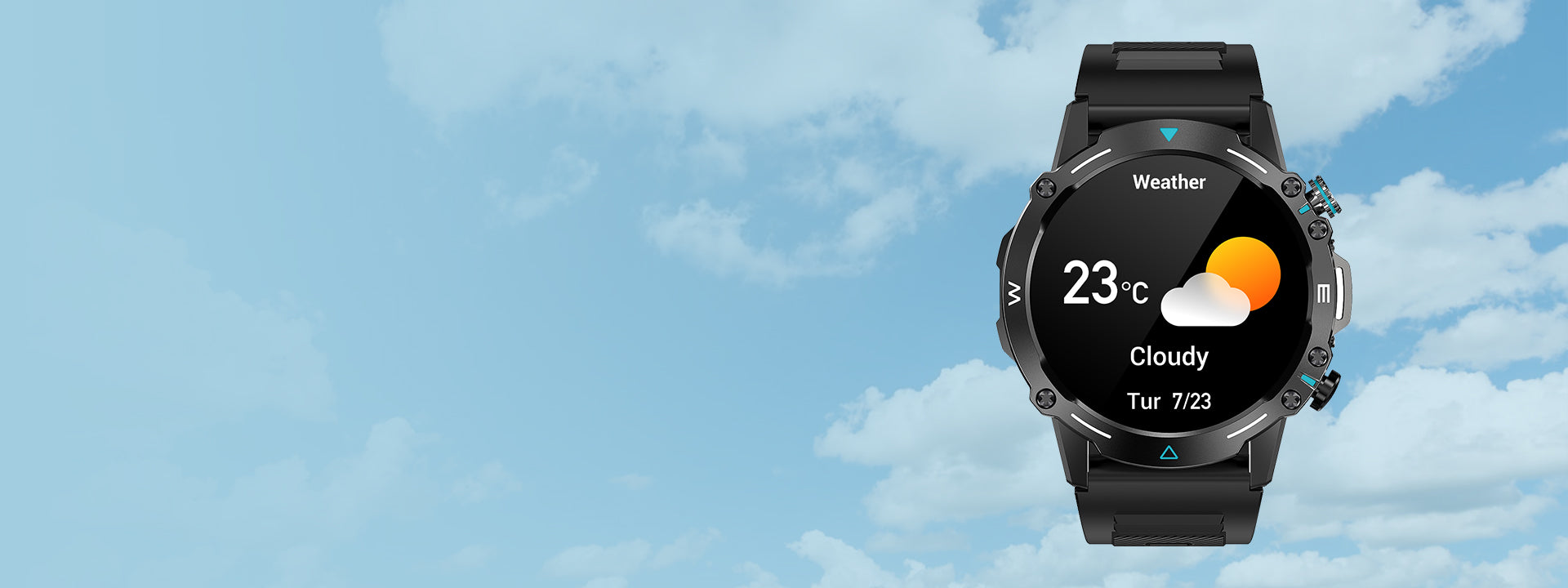 Die Colmi M42 Smartwatch zeigt Wetterinformationen an, zeichnet sich durch ein schlankes Design, über 100 Sportmodi und eine Akkulaufzeit von 10 Tagen aus.