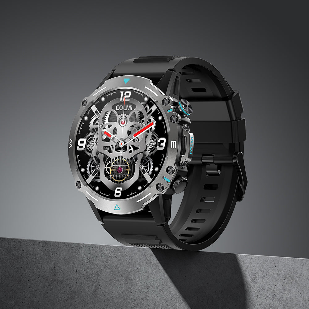 Colmi M42 Smartwatch mit Gehäuse aus Zinklegierung, schlankem Design, über 100 Sportmodi und 10 Tagen Akkulaufzeit.