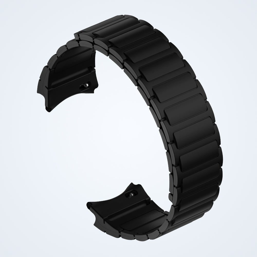 Die Colmi i28 Ultra Smartwatch wird mit Silikonarmband und magnetischem Bambusarmband gezeigt und bietet fortschrittliche Gesundheitsüberwachung, eine Akkulaufzeit von 10 Tagen und die Wasserdichtigkeitsklasse IP68.