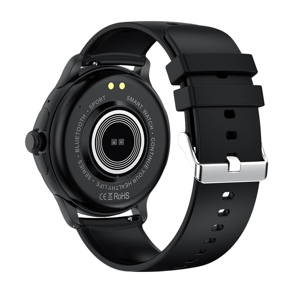 COLMI V72 Smartwatch, elegantes AMOLED-Display, Fitness-Tracking, IP68 wasserdicht, schwarze Rückseite