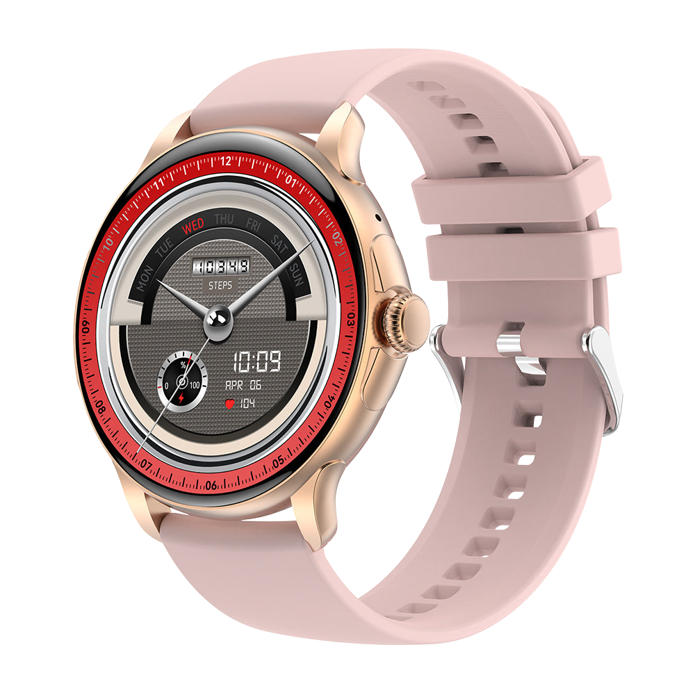 COLMI V72 Smartwatch mit elegantem AMOLED-Display, Fitness-Tracking, IP68 wasserdicht, Pink