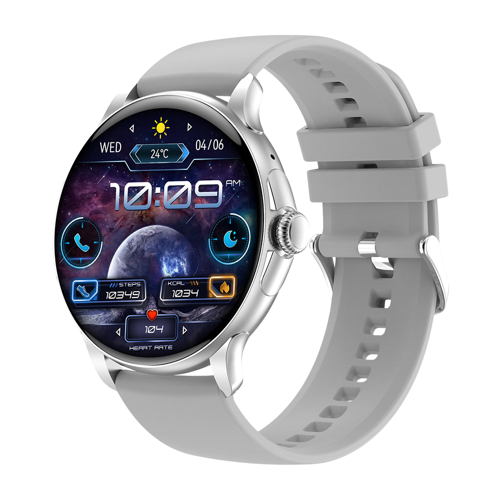 COLMI V72 Smartwatch mit elegantem AMOLED-Display, Fitness-Tracking, IP68 wasserdicht, Silber