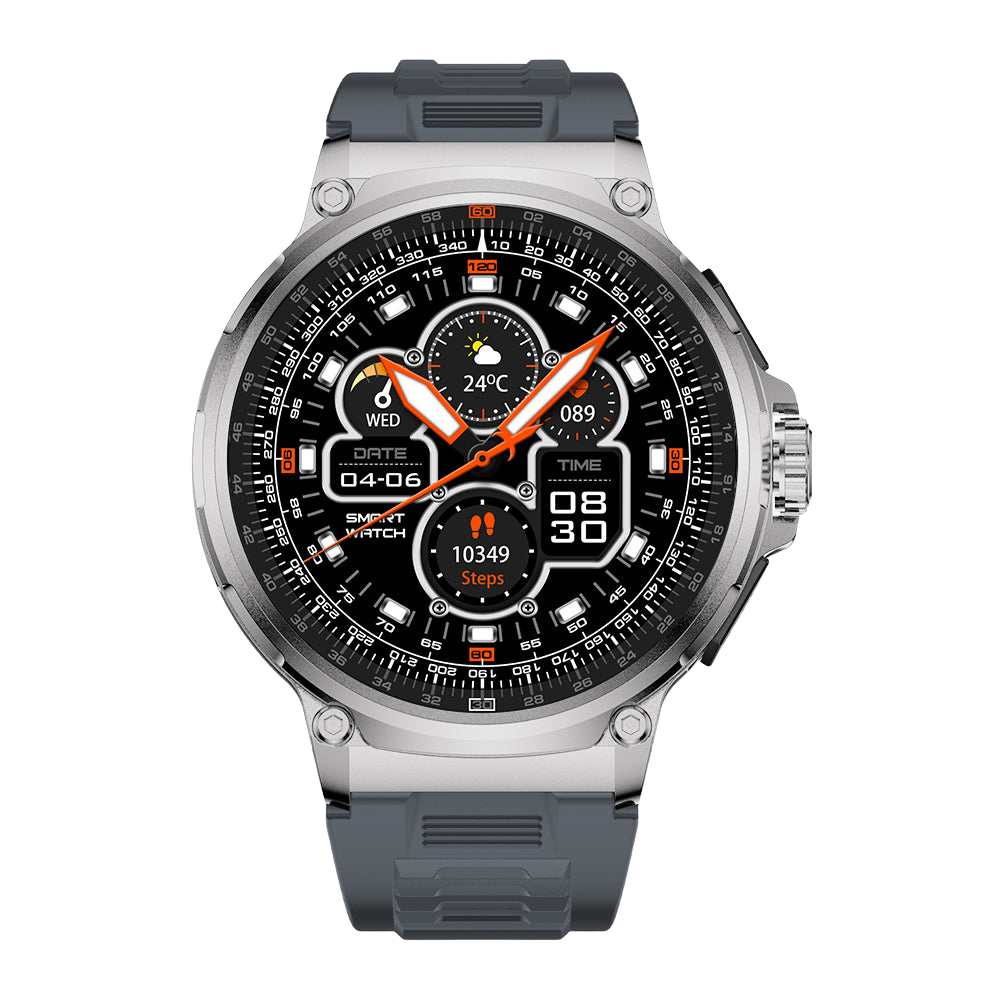 COLMi V69 Smartwatch – 1,85 Zoll großes Display, Gesundheitsüberwachung, wasserdicht und stilvolles silbernes Frontdesign